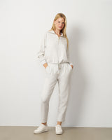 Half Zip Drawstring Top & Straight Leg Pant Set