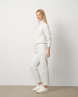 Half Zip Drawstring Top & Straight Leg Pant Set