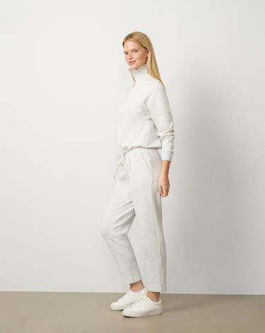 Half Zip Drawstring Top & Straight Leg Pant Set