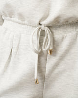 Half Zip Drawstring Top & Straight Leg Pant Set
