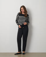 Stripe Drawstring Pullover & Jogger Set