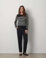 Stripe Drawstring Pullover & Jogger Set