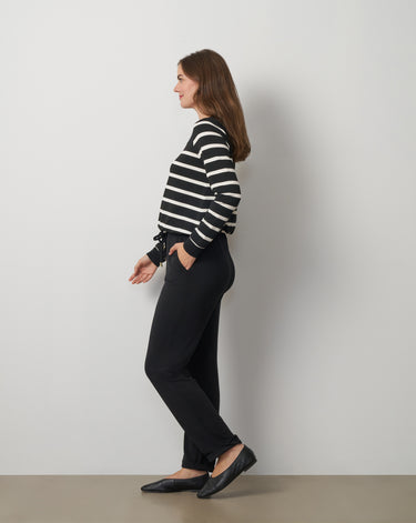 Stripe Drawstring Pullover & Jogger Set