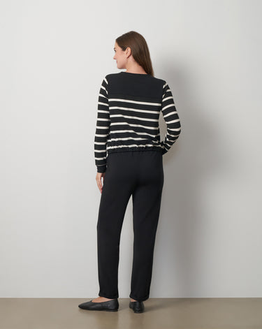 Stripe Drawstring Pullover & Jogger Set