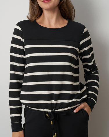 Stripe Drawstring Pullover & Jogger Set