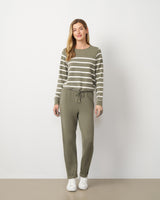 Stripe Drawstring Pullover & Jogger Set
