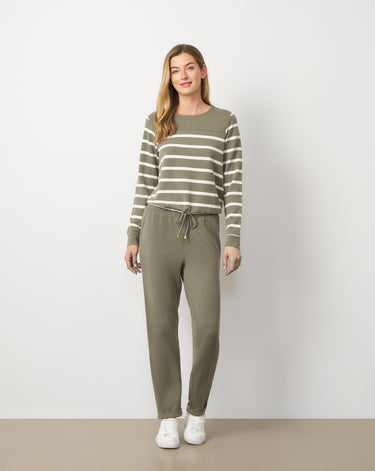 Stripe Drawstring Pullover & Jogger Set
