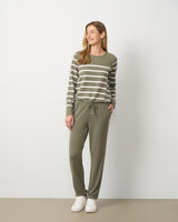 Stripe Drawstring Pullover & Jogger Set