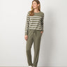 Stripe Drawstring Pullover & Jogger Set