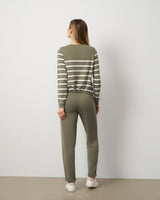 Stripe Drawstring Pullover & Jogger Set