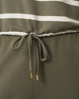 Stripe Drawstring Pullover & Jogger Set