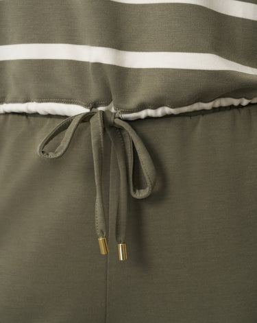 Stripe Drawstring Pullover & Jogger Set