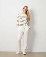 Stripe Drawstring Pullover & Jogger Set