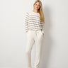 Stripe Drawstring Pullover & Jogger Set