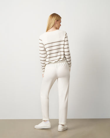 Stripe Drawstring Pullover & Jogger Set