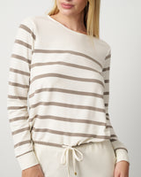 Stripe Drawstring Pullover & Jogger Set