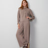 Mock Neck Drawstring Top & Wide Leg Pant Set