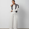 Mock Neck Drawstring Top & Wide Leg Pant Set