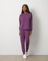 Rib Trim Crew Pullover & Jogger Set