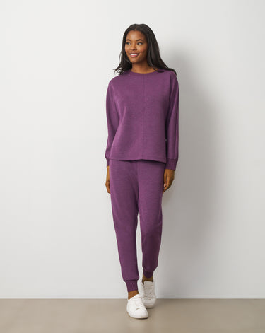 Rib Trim Crew Pullover & Jogger Set