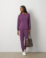 Rib Trim Crew Pullover & Jogger Set