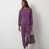 Rib Trim Crew Pullover & Jogger Set