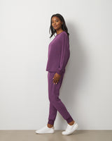 Rib Trim Crew Pullover & Jogger Set