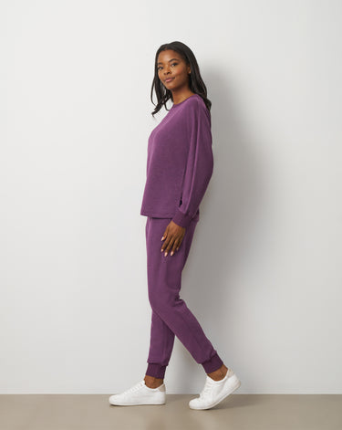 Rib Trim Crew Pullover & Jogger Set