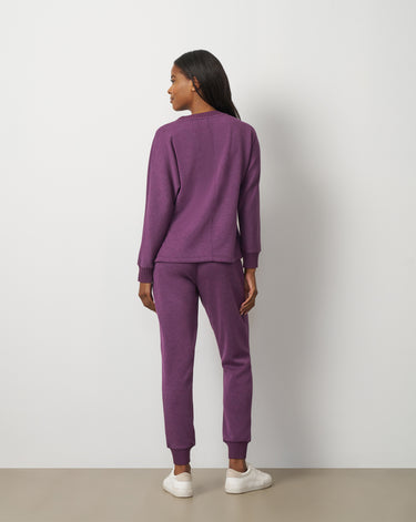 Rib Trim Crew Pullover & Jogger Set