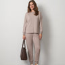 Rib Trim Crew Pullover & Jogger Set