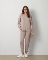 Rib Trim Crew Pullover & Jogger Set