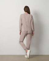 Rib Trim Crew Pullover & Jogger Set