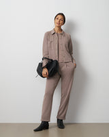 Ponte Shacket & Cuffed Pant Set