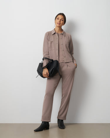 Ponte Shacket & Cuffed Pant Set