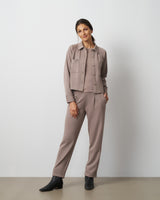 Ponte Shacket & Cuffed Pant Set