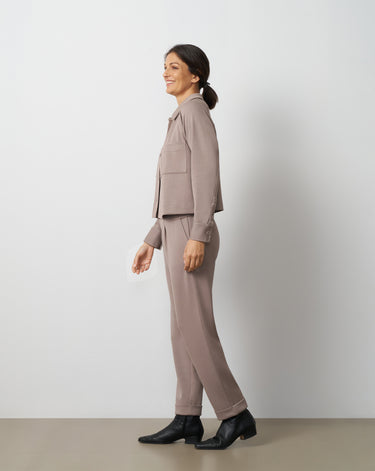 Ponte Shacket & Cuffed Pant Set