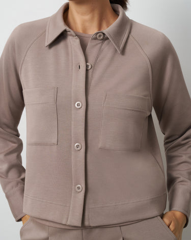 Ponte Shacket & Cuffed Pant Set