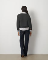 Twofer Poplin Collar Top