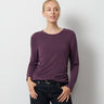 Side Shirred Crew Neck Top