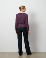 Side Shirred Crew Neck Top