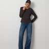 Draped Side Tie Knit Top