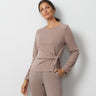 Draped Side Tie Knit Top