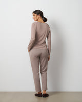 Draped Side Tie Knit Top