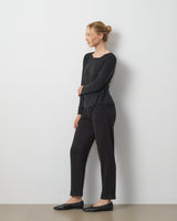 Draped Side Tie Knit Top