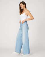 Printed Denim Soft Wide Leg Pant