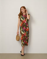 Pleat Detail Maxi Dress