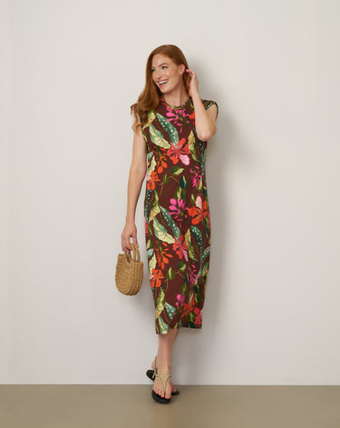 Pleat Detail Maxi Dress