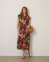 Pleat Detail Maxi Dress