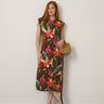 Pleat Detail Maxi Dress