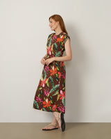 Pleat Detail Maxi Dress